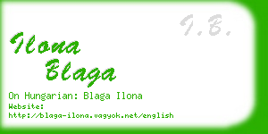 ilona blaga business card